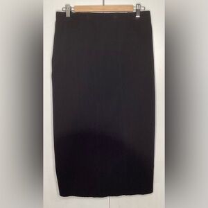 Grizas classic black pencil skirt in soft cotton blend, Lg
